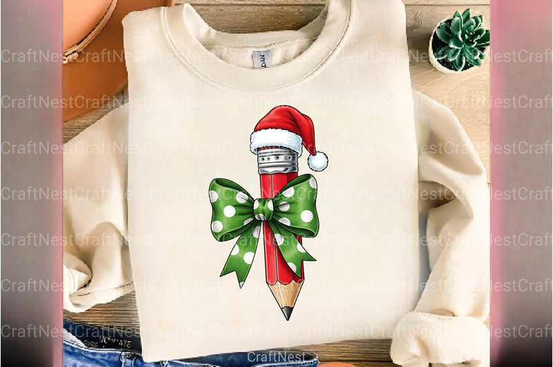 Christmas Pencil Clipart Bundle - CraftNest - Digital Crafting and Art