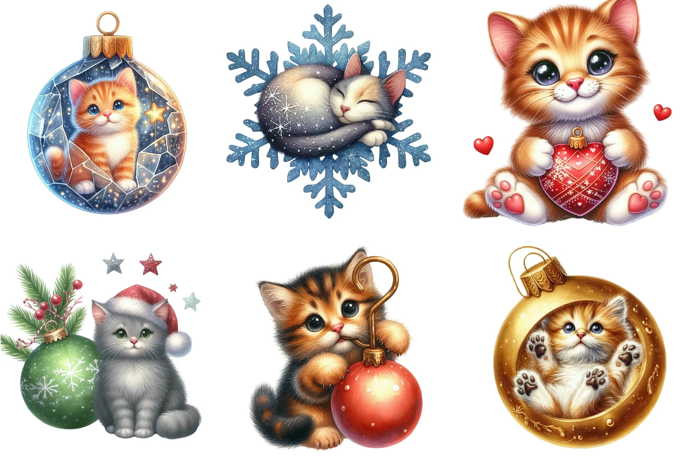 Christmas Ornament & Cat Clipart Bundle - CraftNest - Digital Crafting and Art