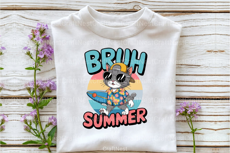 Summer Funny Cat Clipart Bundle - CraftNest - Digital Crafting and Art