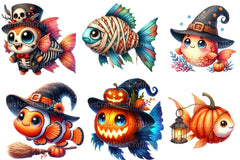 Cute Halloween Fish Clipart Bundle - CraftNest - Digital Crafting and Art