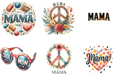 Retro Mama Clipart Bundle - CraftNest - Digital Crafting and Art