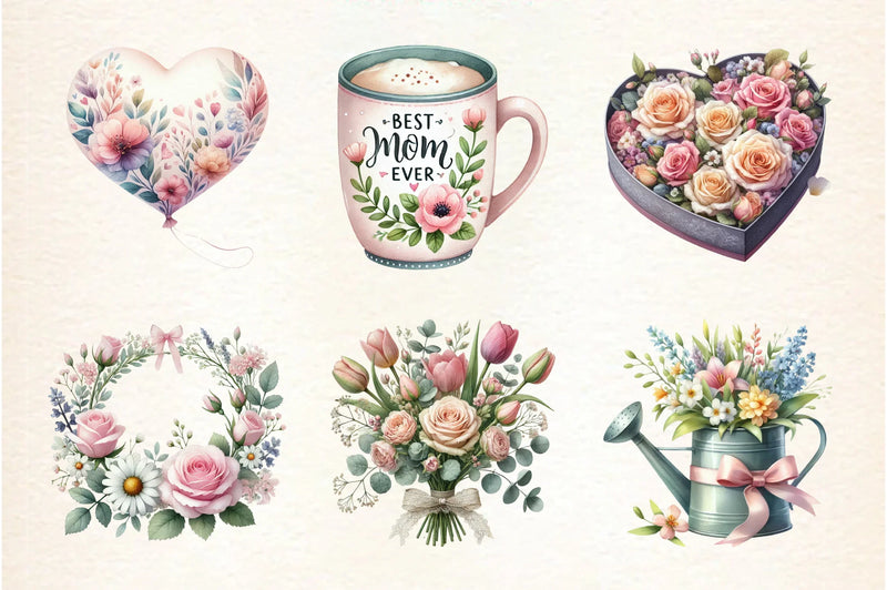 Mother's Day Clipart Bundle - CraftNest - Digital Crafting and Art