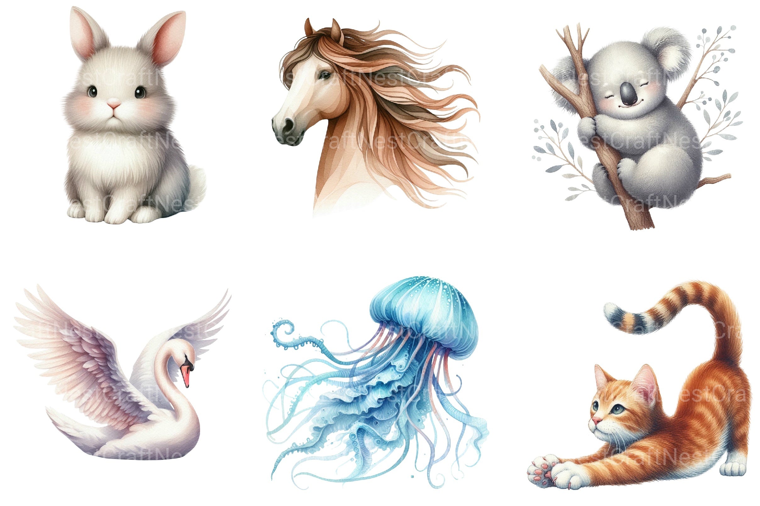 Minimalist Animal Clipart Bundle - CraftNest - Digital Crafting and Art