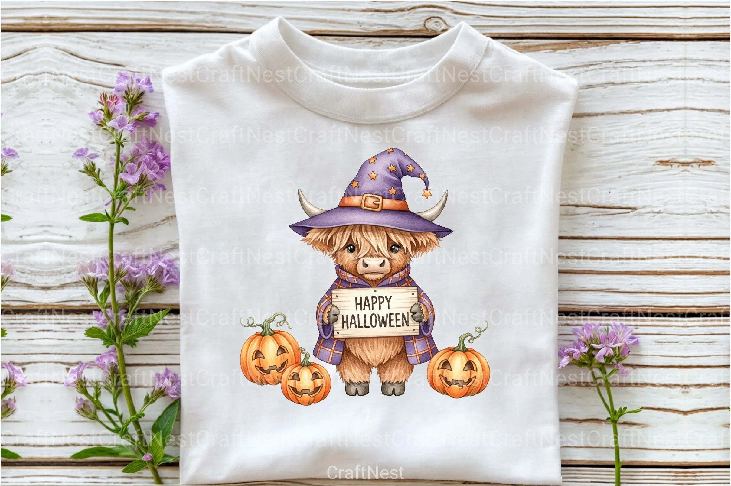 Halloween Highland Cow Clipart Bundle 44 - CraftNest - Digital Crafting and Art