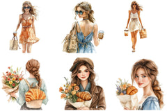 Summer Girl City Clipart Bundle - CraftNest - Digital Crafting and Art