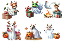 Halloween Animal Ghost Clipart Bundle - CraftNest - Digital Crafting and Art