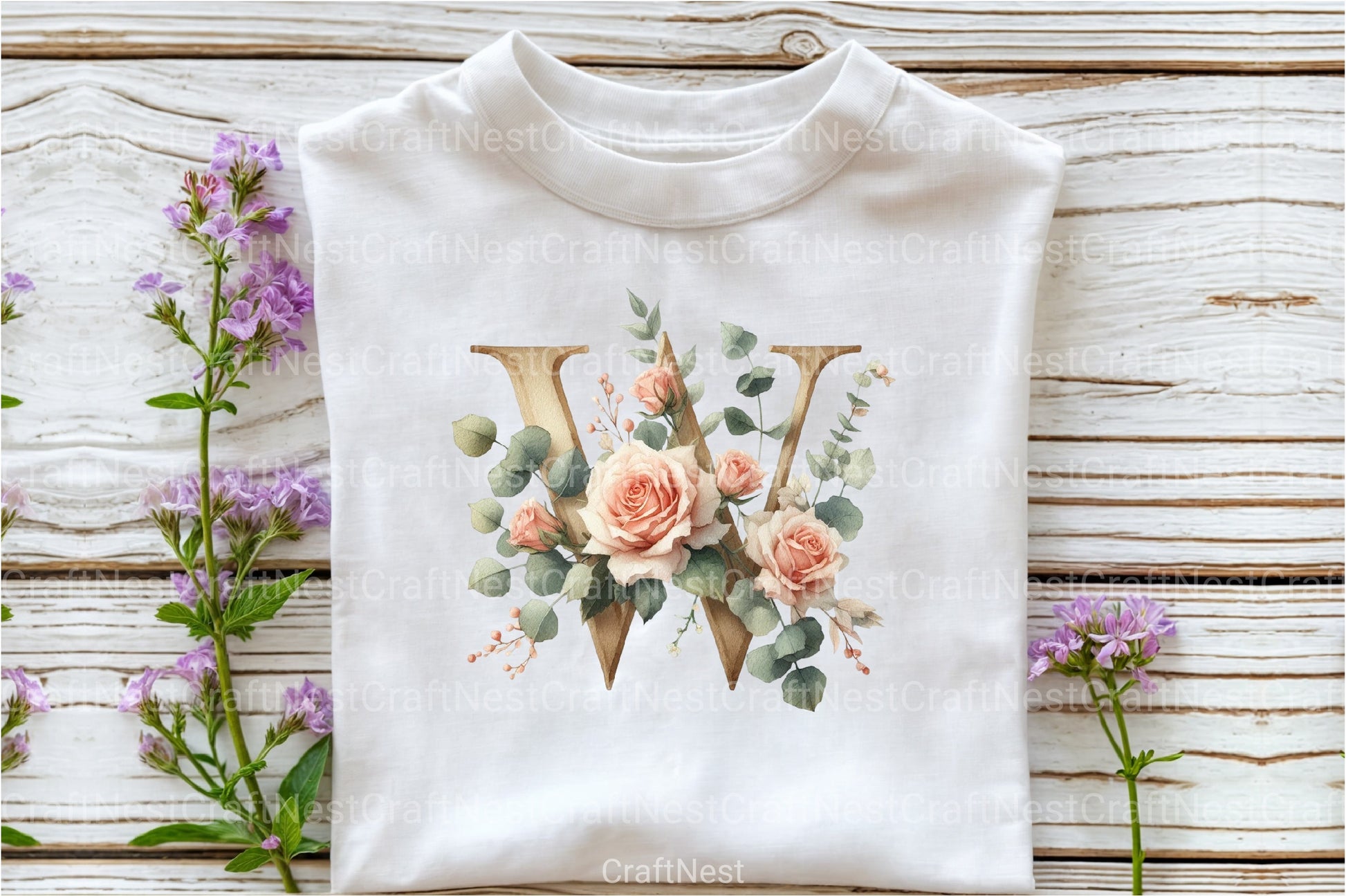 Floral Alphabet Clipart Bundle 2 - CraftNest - Digital Crafting and Art