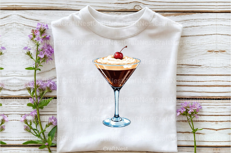 Espresso Martini Retro Design Clipart Bundle - CraftNest - Digital Crafting and Art