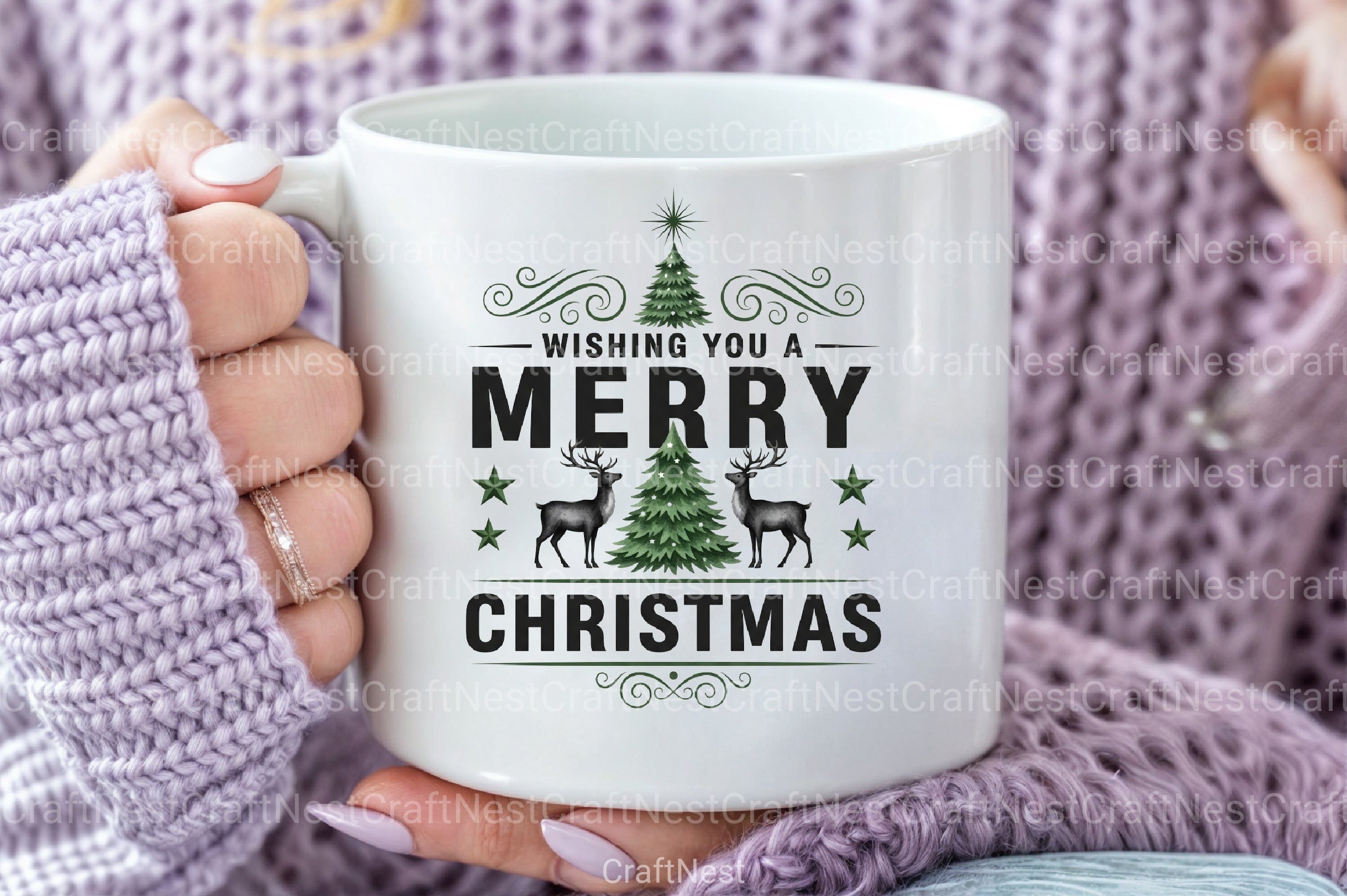 Merry Christmas Tree Design Clipart Bundle 44 - CraftNest - Digital Crafting and Art