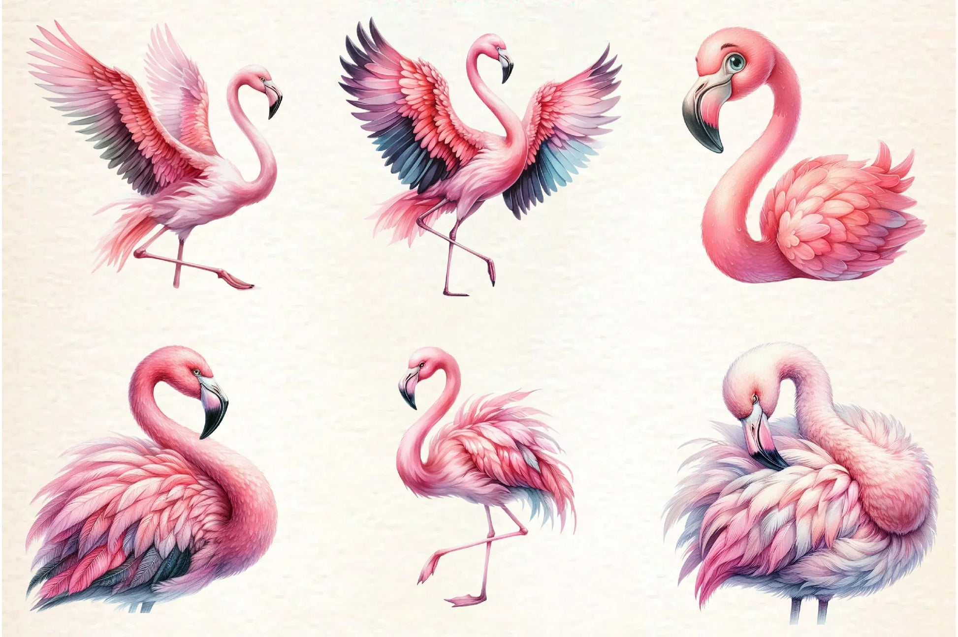 Flamingo Clipart Bundle - CraftNest - Digital Crafting and Art