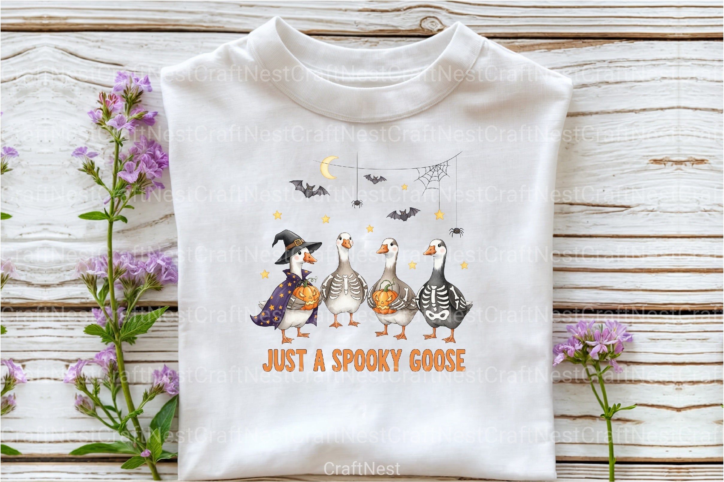 Spooky Goose Funny Halloween Clipart Bundle - CraftNest - Digital Crafting and Art