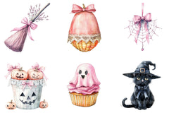Pink Coquette Bow Halloween Clipart Bundle - CraftNest - Digital Crafting and Art