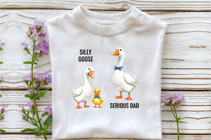 Bow Tie Goose Dad Cute Duo Clipart Bundle 66 - CraftNest - Digital Crafting and Art