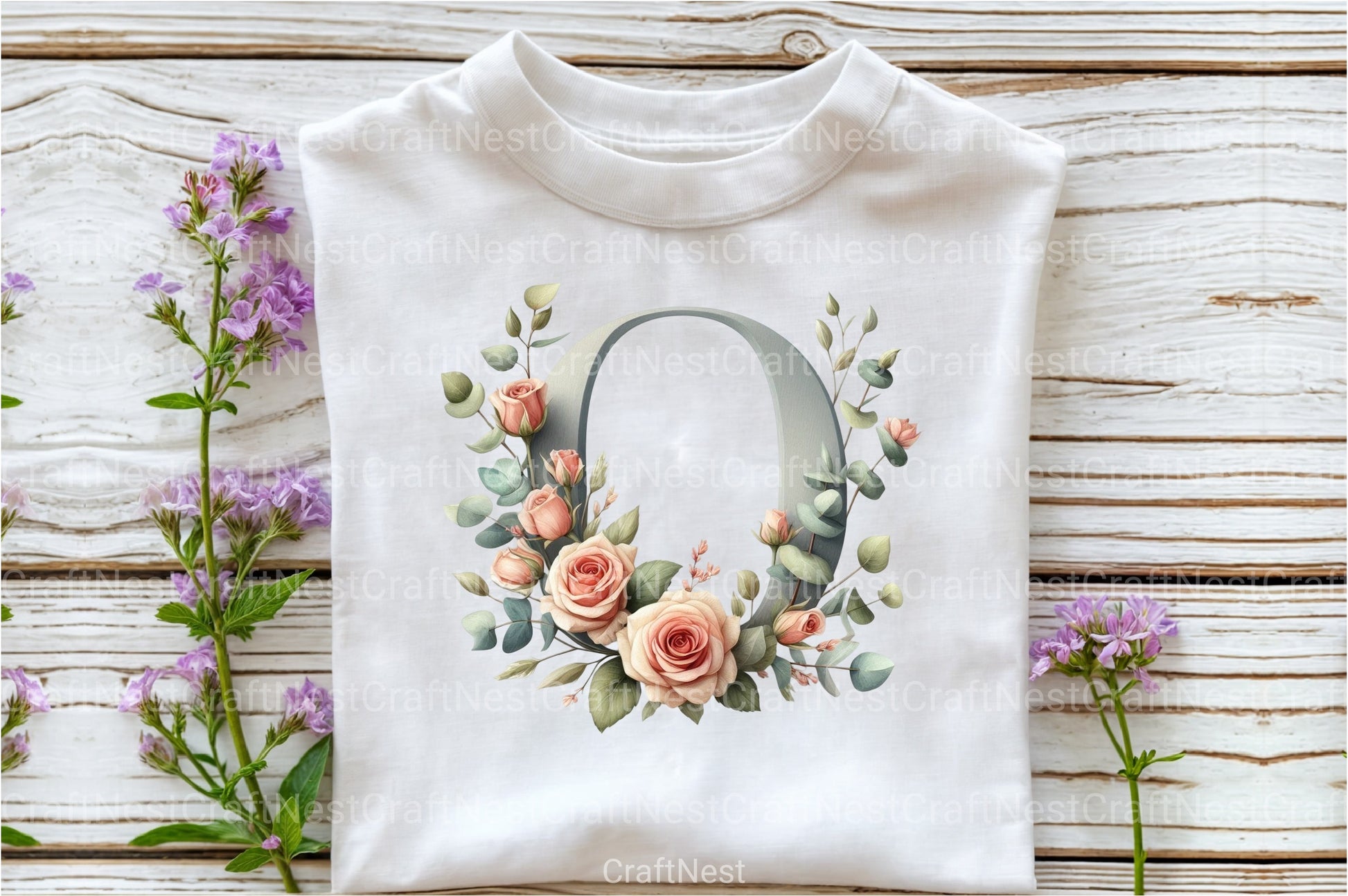 Floral Alphabet Clipart Bundle 6 - CraftNest - Digital Crafting and Art