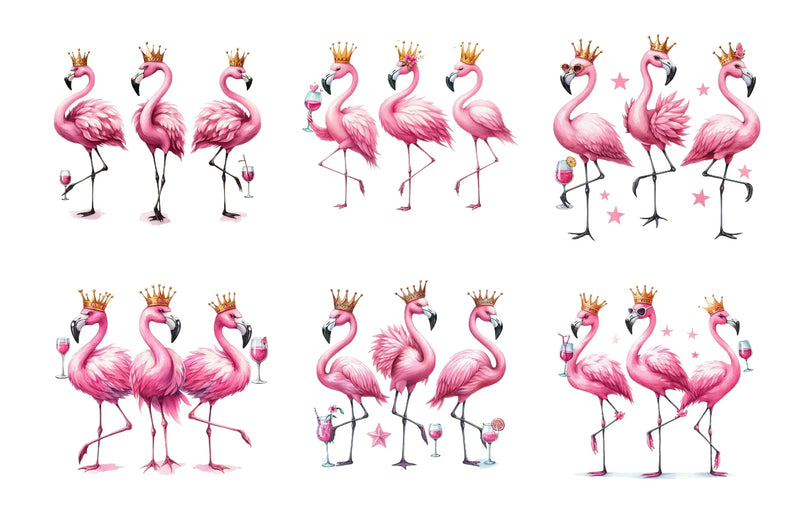Funny Flamingo Clipart Bundle - CraftNest - Digital Crafting and Art
