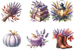 Lavender Fall Clipart Bundle - CraftNest - Digital Crafting and Art