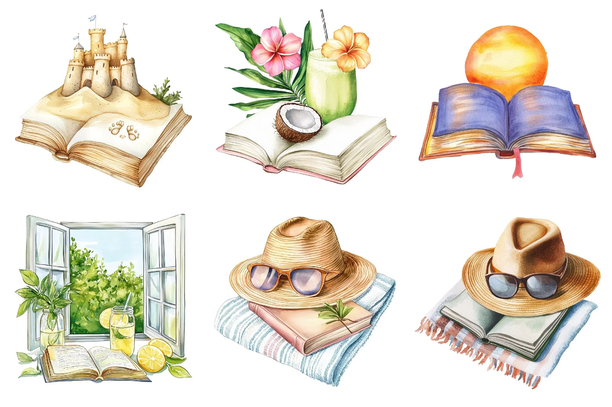 Summer Reading Clipart Bundle - CraftNest - Digital Crafting and Art