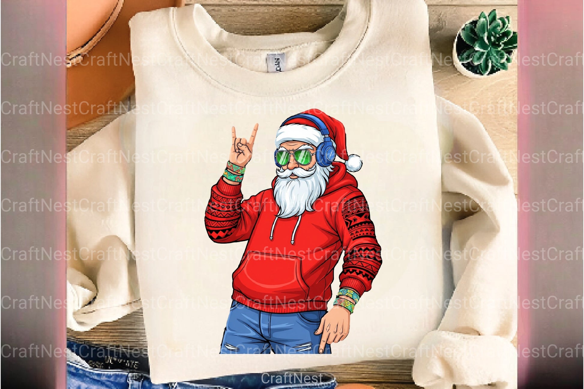 Hip Hop Santa Clipart Bundle - CraftNest - Digital Crafting and Art