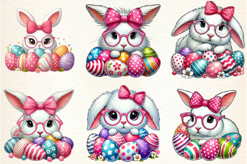 Easter Bunny Peeking Clipart Bundle - CraftNest - Digital Crafting and Art