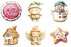 Christmas Cookies Cartoon Clipart Bundle - CraftNest - Digital Crafting and Art