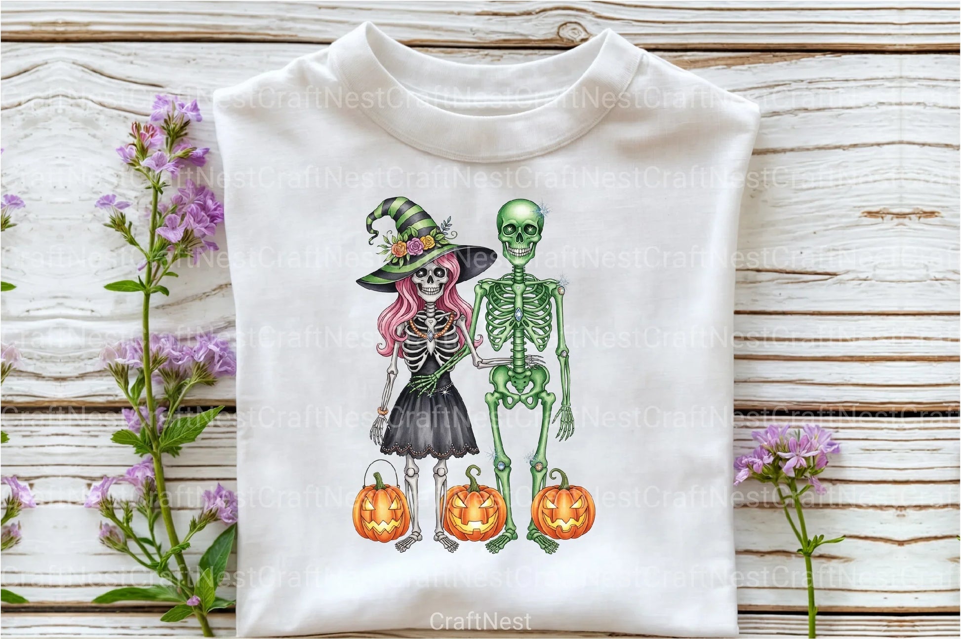 Halloween Skeleton Couple Clipart Bundle - CraftNest - Digital Crafting and Art