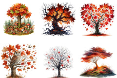 Autumn Maple Tree Clipart Bundle - CraftNest - Digital Crafting and Art