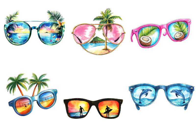 Summer Sunglasses Beach Clipart Bundle - CraftNest - Digital Crafting and Art