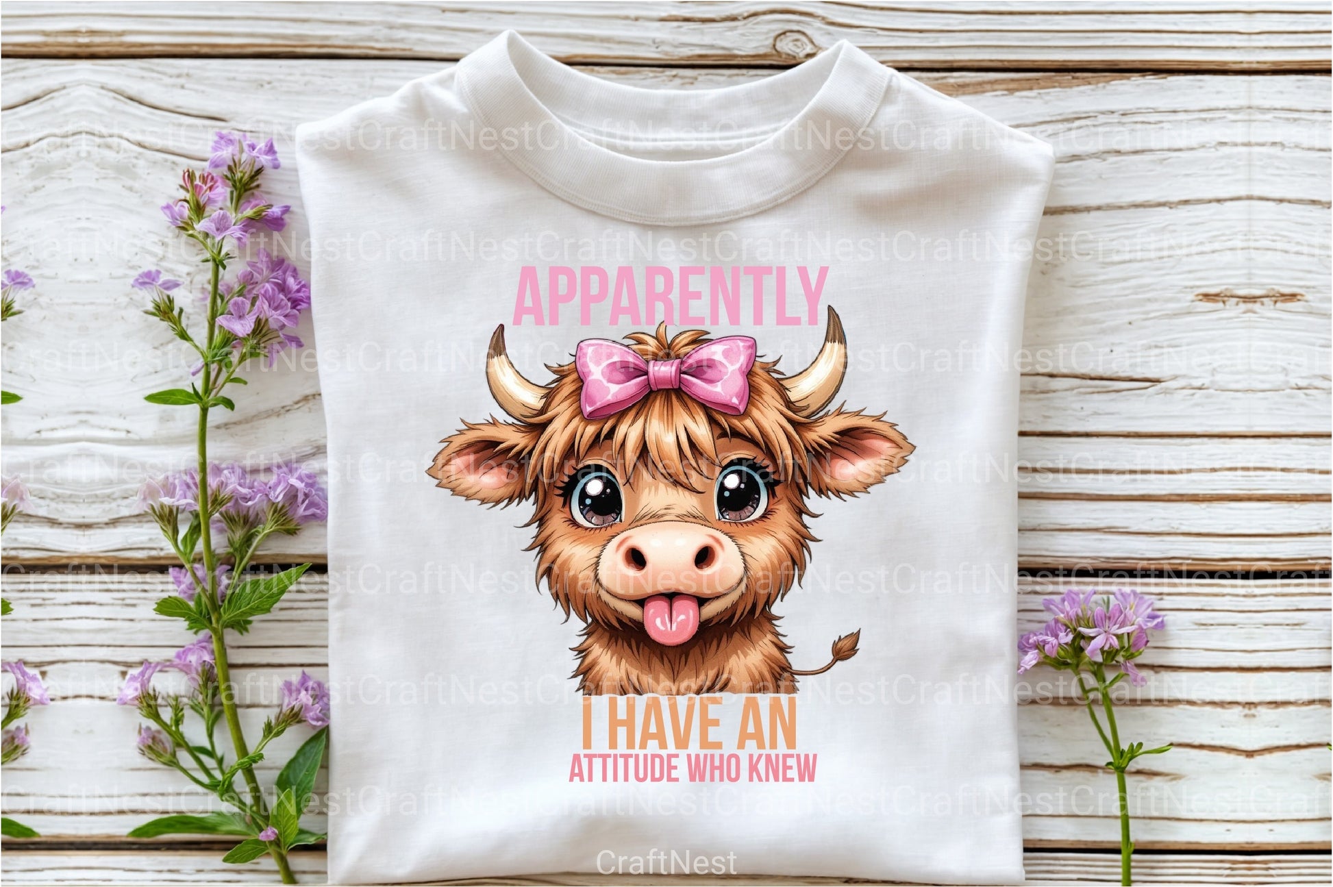 Funny Highland Cow Sarcastic Clipart Bundle - CraftNest - Digital Crafting and Art