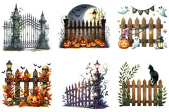 Halloween Fence Clipart Bundle 1 - CraftNest - Digital Crafting and Art