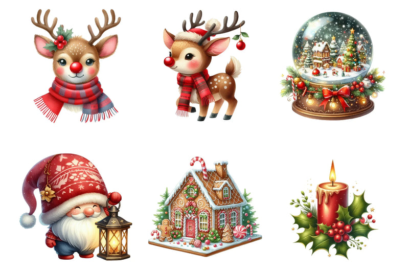 Christmas Design Clipart Bundle - CraftNest - Digital Crafting and Art