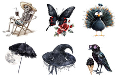 Gothic Summer Clipart Bundle 1 - CraftNest - Digital Crafting and Art