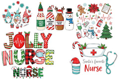 Nurse Christmas Clipart Bundle - CraftNest - Digital Crafting and Art