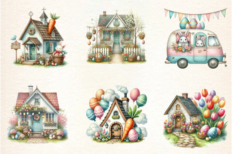 Easter Home Clipart Bundle - CraftNest - Digital Crafting and Art