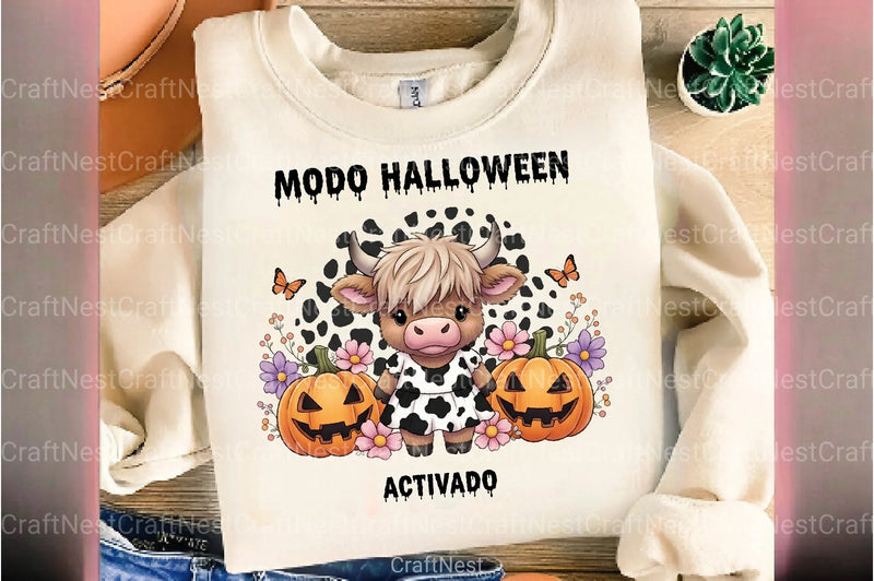 Halloween Highland Cow Clipart Bundle 99 - CraftNest - Digital Crafting and Art