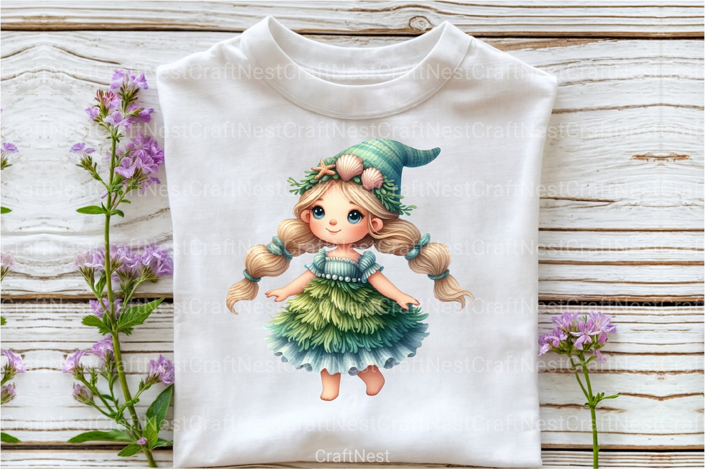 Seashell Gnome Clipart Bundle 2 - CraftNest - Digital Crafting and Art