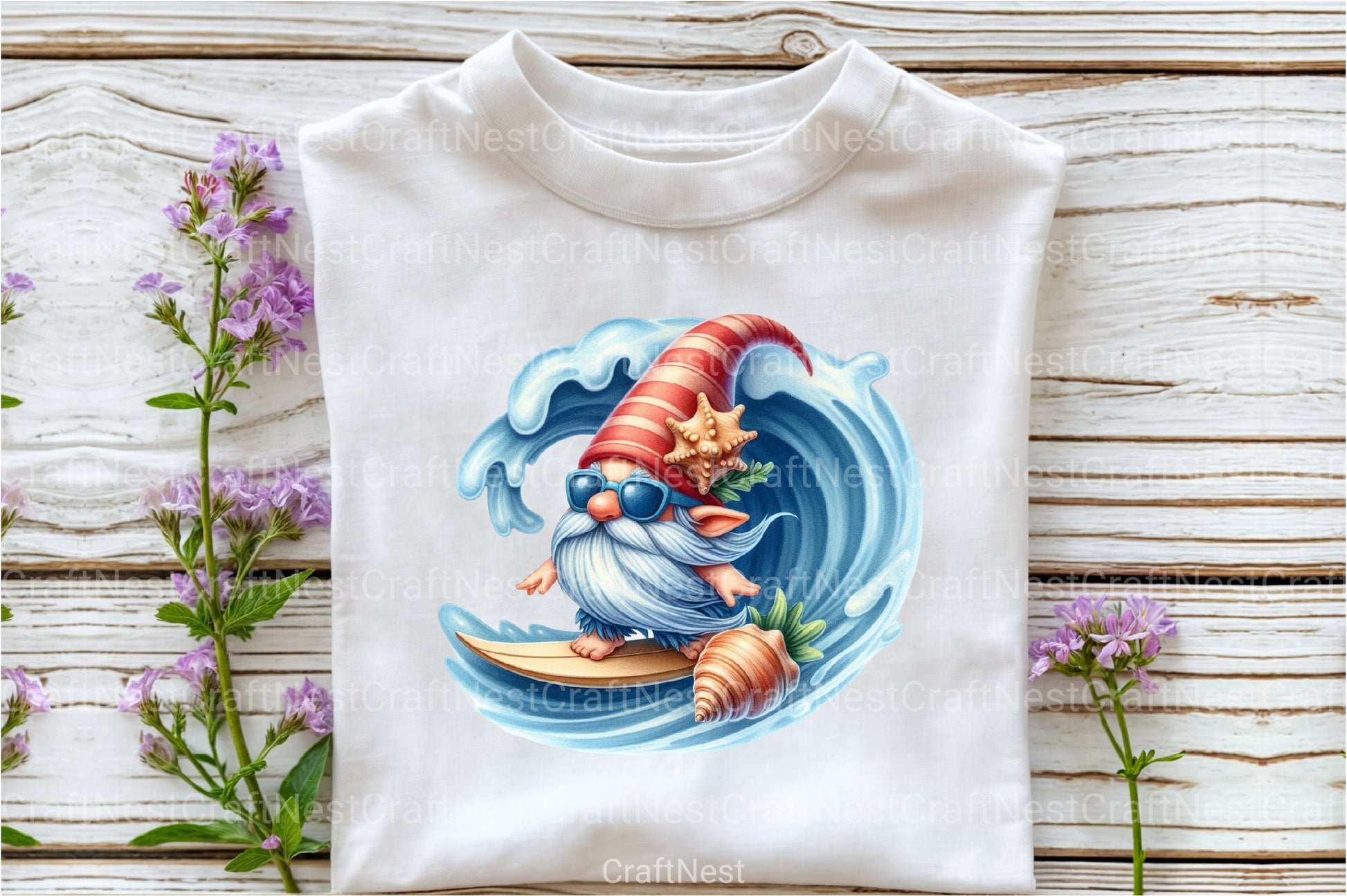 Seashell Gnome Clipart Bundle 3 - CraftNest - Digital Crafting and Art