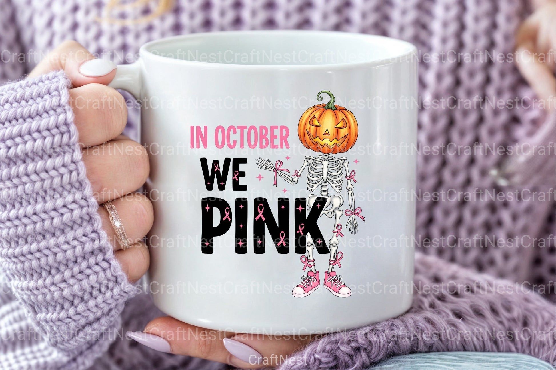 Halloween Breast Cancer Awareness Clipart Bundle - CraftNest - Digital Crafting and Art