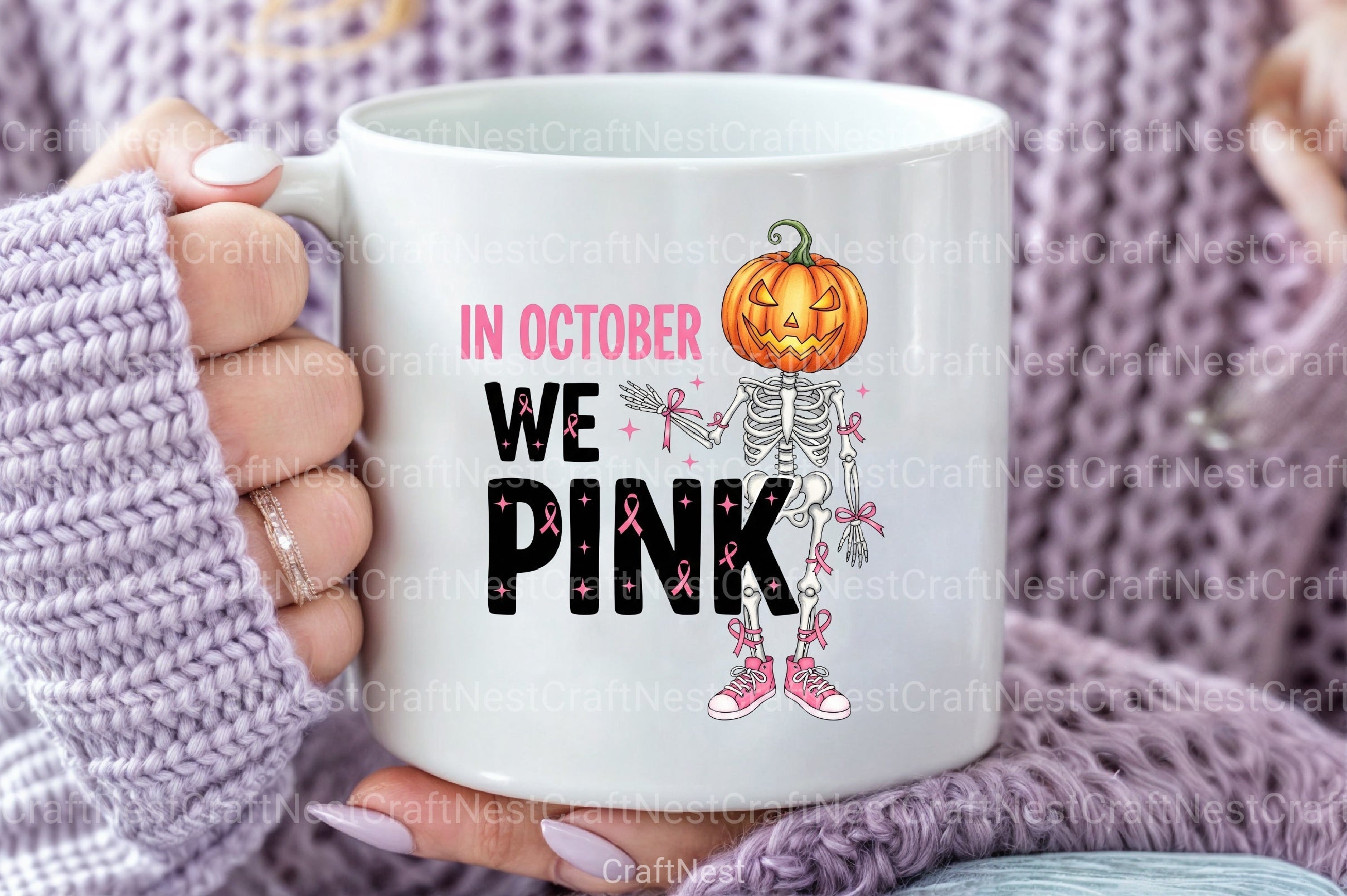Halloween Breast Cancer Awareness Clipart Bundle - CraftNest - Digital Crafting and Art