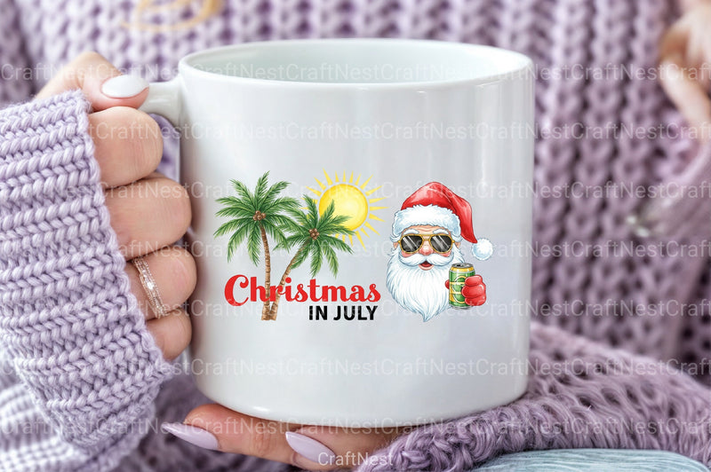 Christmas in July Funny Clipart Bundle 9 - CraftNest - Digital Crafting and Art