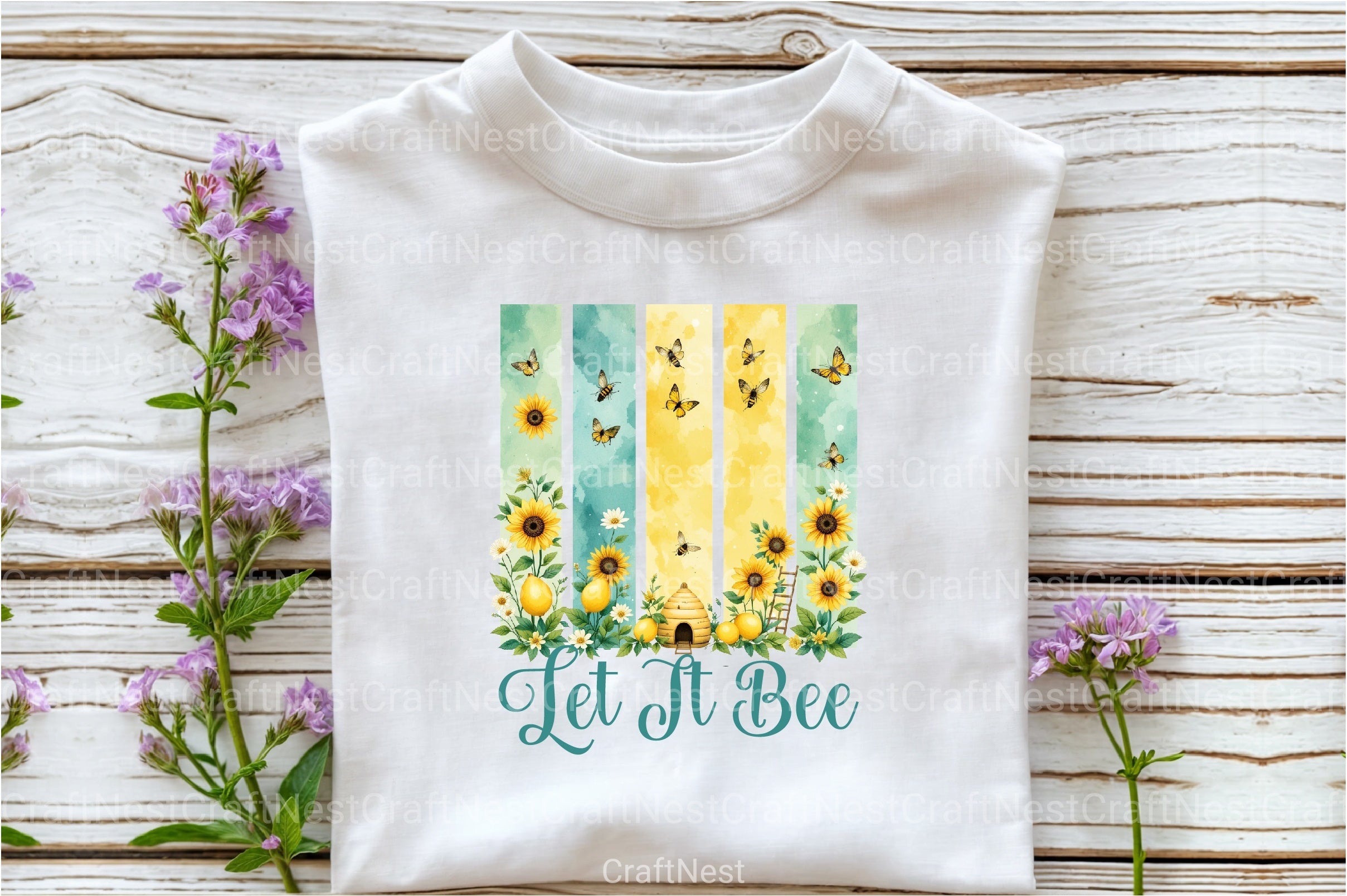Let It Bee Positivity Spring Summer Clipart Bundle - CraftNest - Digital Crafting and Art