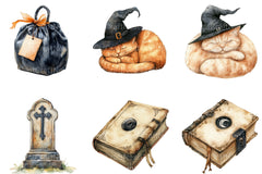 Beige & Black Halloween Clipart Bundle 3 - CraftNest - Digital Crafting and Art