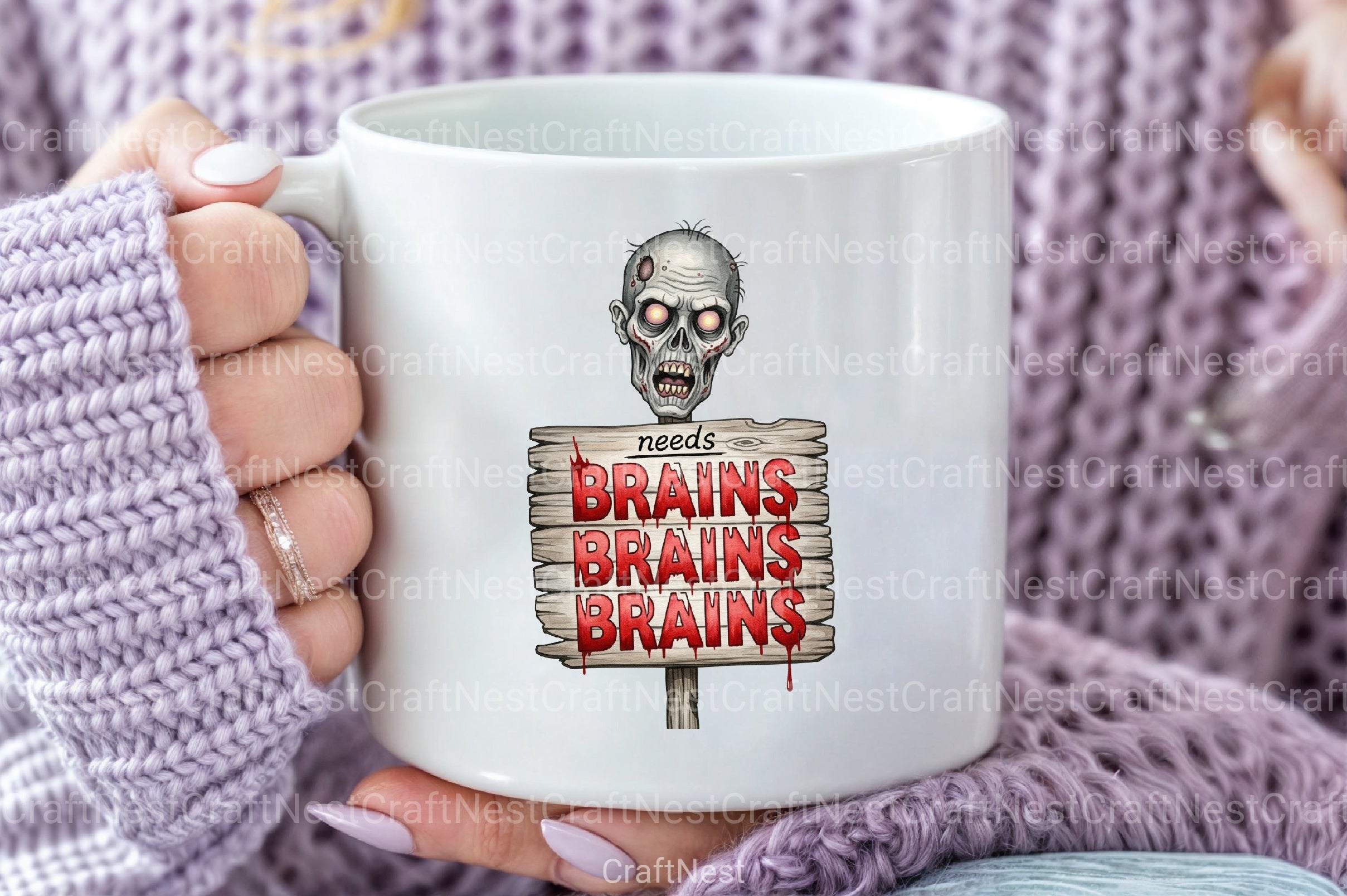 Zombie Brains Illustration Art Clipart Bundle - CraftNest - Digital Crafting and Art