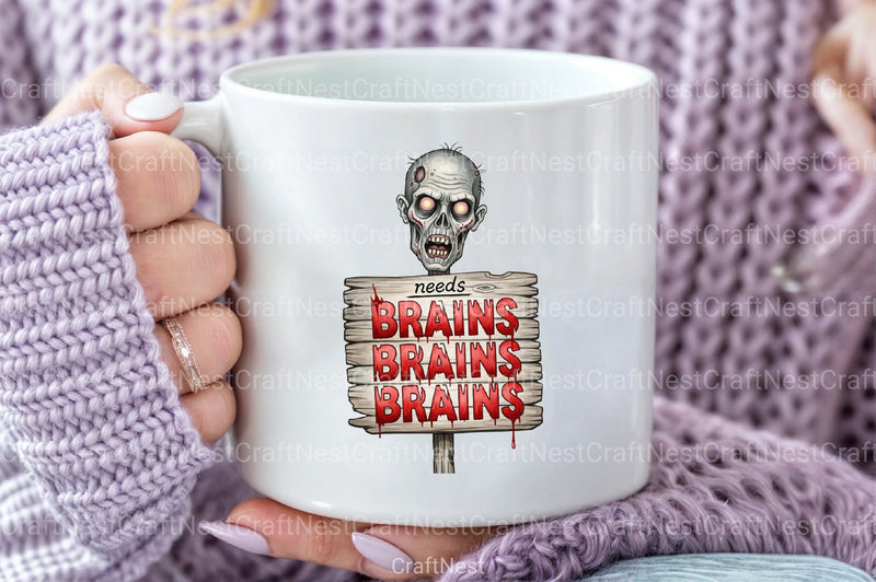 Zombie Brains Illustration Art Clipart Bundle - CraftNest - Digital Crafting and Art