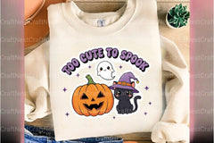 Cute Spook Halloween T-Shirt & Sticker Clipart Bundle - CraftNest - Digital Crafting and Art