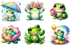 Spring Frog Clipart Bundle - CraftNest - Digital Crafting and Art