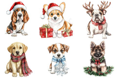 Christmas Dog Clipart Bundle - CraftNest - Digital Crafting and Art