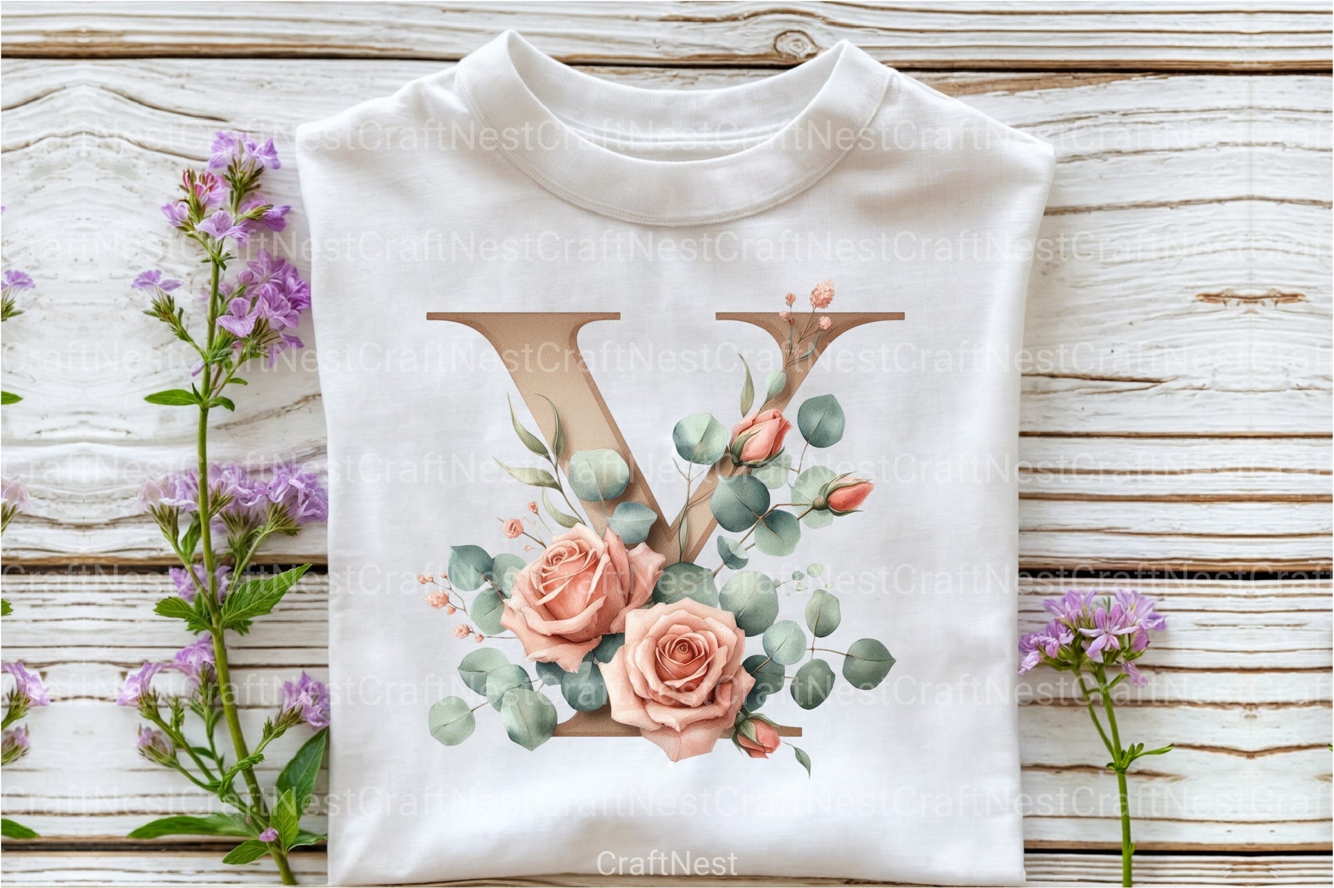 Floral Alphabet Clipart Bundle 14 - CraftNest - Digital Crafting and Art