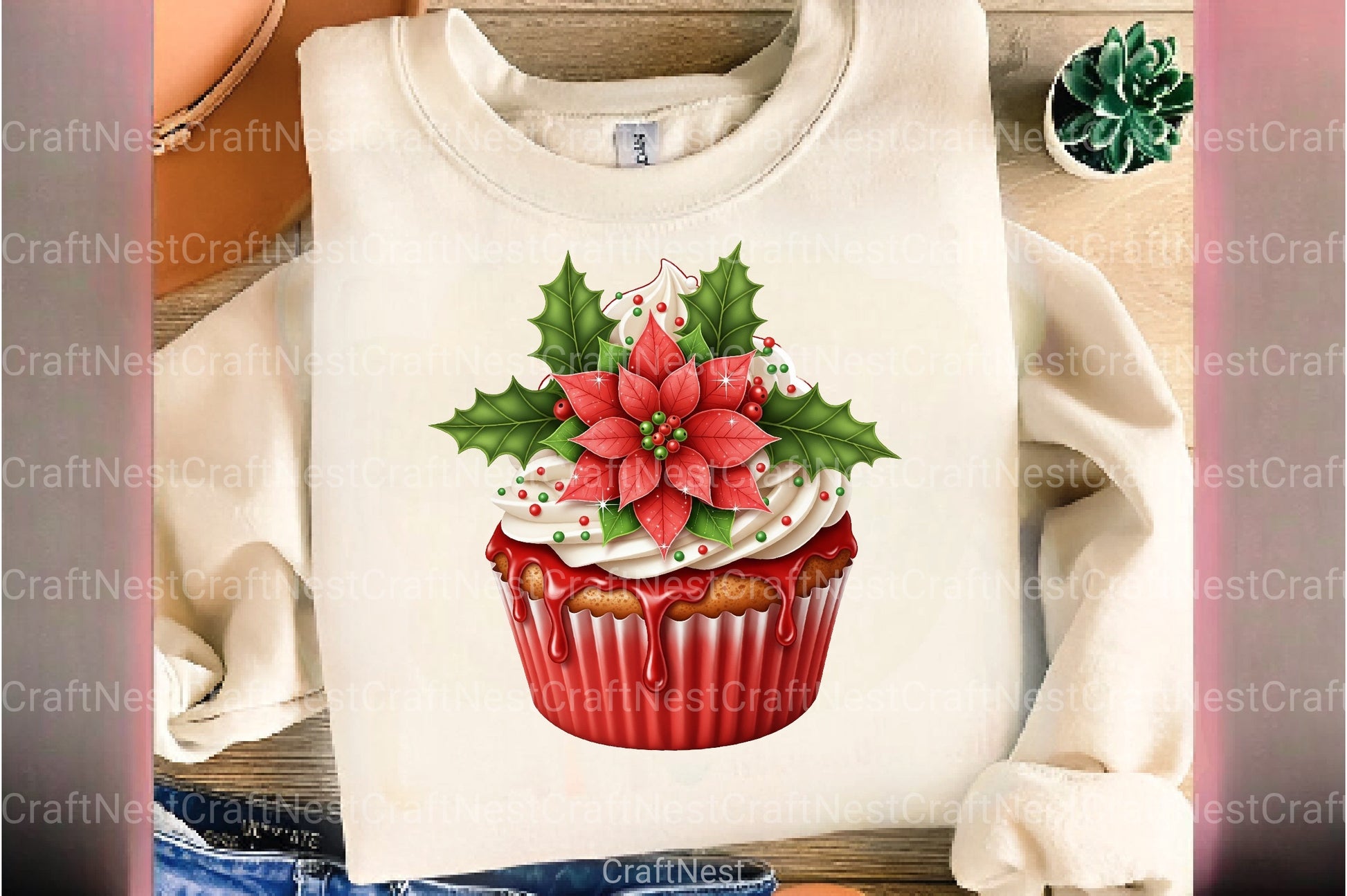 Christmas Cupcake Delights Sticker Clipart Bundle - CraftNest - Digital Crafting and Art