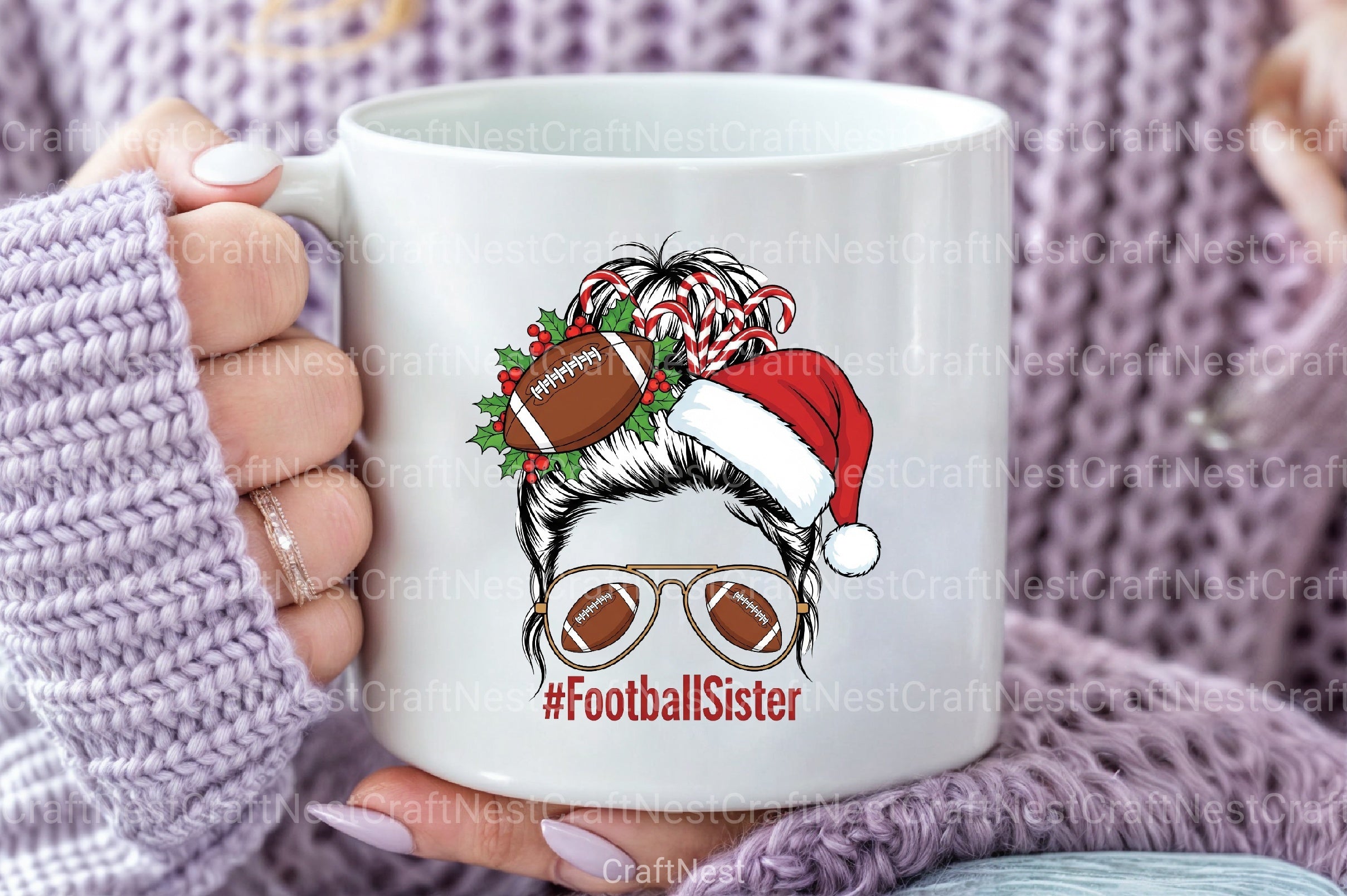 Football Sister Christmas Clipart Bundle - CraftNest - Digital Crafting and Art