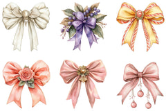Coquette Christmas Bow Clipart Bundle - CraftNest - Digital Crafting and Art